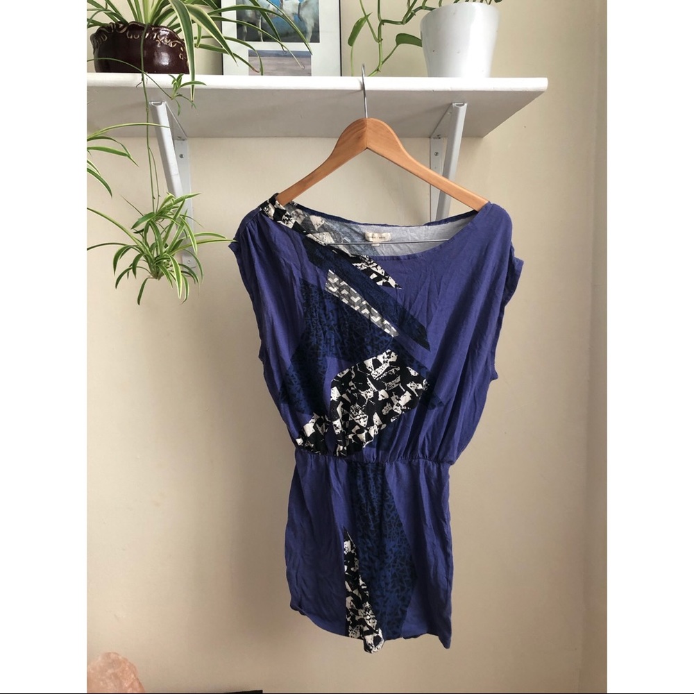 80s inspired blue mini dress